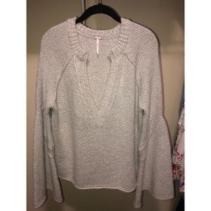 Free People Lovely Lines bell sleeve pullover